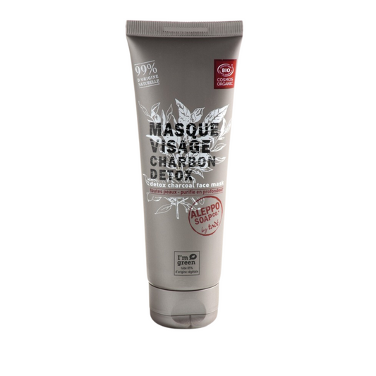 Masque visage charbon végétal détox